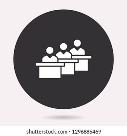Presentation icon. Vector illustration isolated. Simple pictogram for graphic and web design.