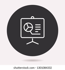 Presentation icon. Vector illustration isolated. Simple pictogram for graphic and web design.