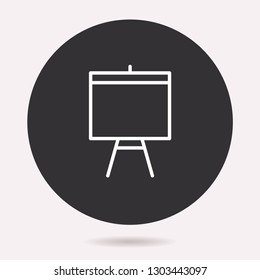 Presentation icon. Vector illustration isolated. Simple pictogram for graphic and web design.