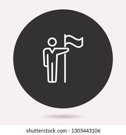 Presentation icon. Vector illustration isolated. Simple pictogram for graphic and web design.