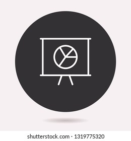 Presentation icon. Vector illustration isolated. Simple pictogram for graphic and web design.