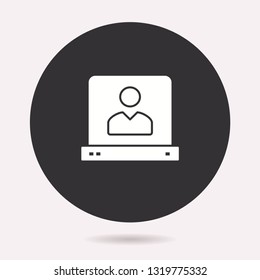 Presentation icon. Vector illustration isolated. Simple pictogram for graphic and web design.