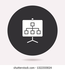 Presentation icon. Vector illustration isolated. Simple pictogram for graphic and web design.