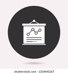 Presentation icon. Vector illustration isolated. Simple pictogram for graphic and web design.