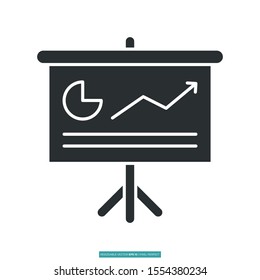 Presentation icon vector illustration logo template for many purpose. Isolated on white background.