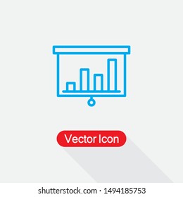 Presentation Icon Vector Illustration On Light Gray Background Eps10