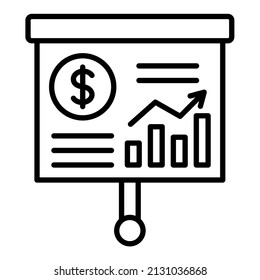 Presentation icon vector image. Can also be used for web apps, mobile apps and print media.