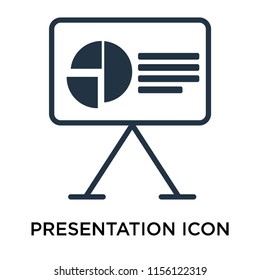 Presentation icon vector isolated on white background, Presentation transparent sign