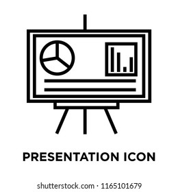 Presentation icon vector isolated on white background, Presentation transparent sign