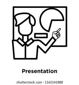 Presentation icon vector isolated on white background, Presentation transparent sign , office symbols