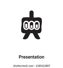 Presentation icon vector isolated on white background, logo concept of Presentation sign on transparent background, filled black symbol