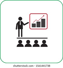 Presentation icon vector isolated on white background