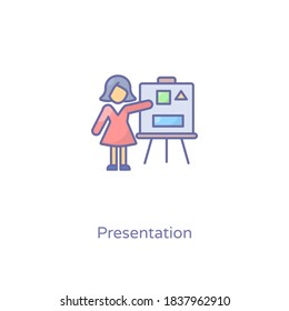 Presentation icon in vector. Logotype