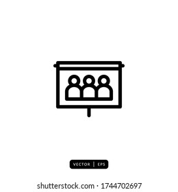 Presentation Icon Vector - Sign or Symbol