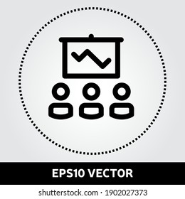 Presentation Icon Vector. Teamwork Icon In Flat Design. Eps 10 Vector Illustration.