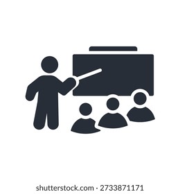 presentation icon. vector.Editable stroke.linear style sign for use web design,logo.Symbol illustration.