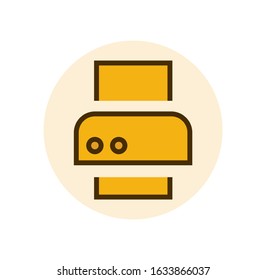 presentation icon yellow color design