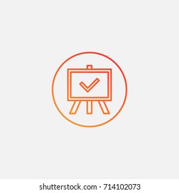 Presentation icon.gradient illustration isolated vector sign symbol