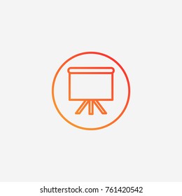 Presentation icon.gradient illustration isolated vector sign symbol