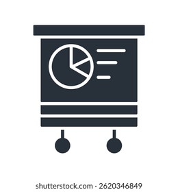presentation icons isolated on White Background. Flat style design
