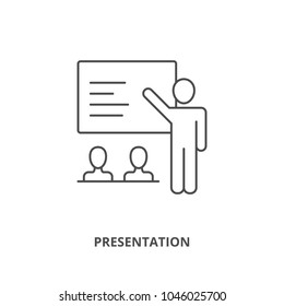 Presentation icons outline style