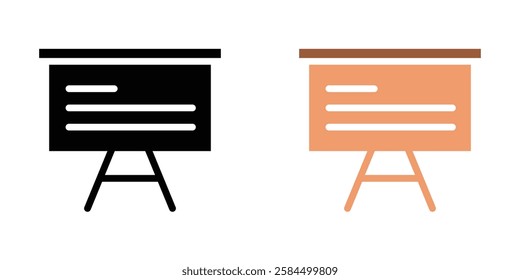 Presentation icons pack in black and colored version