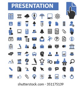 presentation icons set