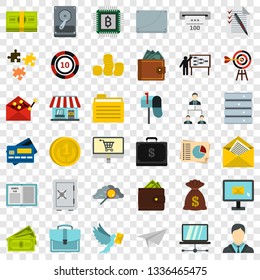 Presentation icons set. Flat style of 36 presentation vector icons for web for any design