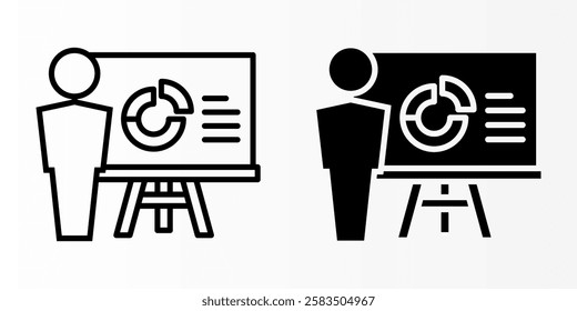 Presentation icons set. for mobile concept and web design. vector illustration on white background