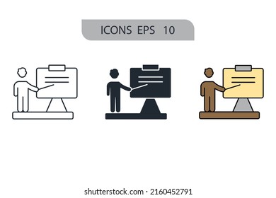 presentation icons  symbol vector elements for infographic web