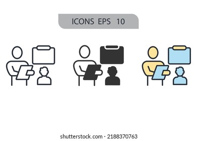 presentation icons  symbol vector elements for infographic web
