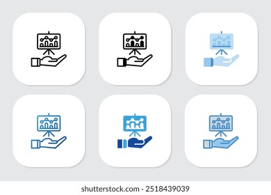 presentation icons with various design styles