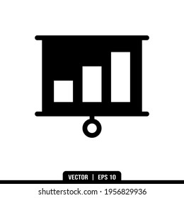 Colección vectorial de iconos de presentación, plantilla de logotipo de ilustración en estilo de moda. Idóneo para muchos fines.