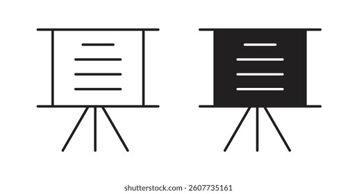 Presentation icons vectors graphic designs