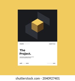 Presentación. Diseño de identidad. Portada moderna del informe corporativo. Resumen de diseño de ilustración geométrica. Plantilla de folleto de identidad de la empresa. Vector Eps10