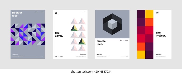 Presentation. Identity Design. Modern corporate report cover. Abstract geometric illustration design layout. Company identity brochure template. Eps10 vector