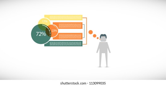 Presentation illustration with a boy silhouette
