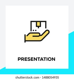 PRESENTATION AND ILLUSTRATION ICON CONCEPT