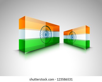 Presentación de la bandera nacional india. EPS 10.
