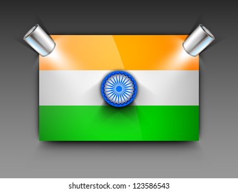 Presentation of Indian National Flag. EPS 10.