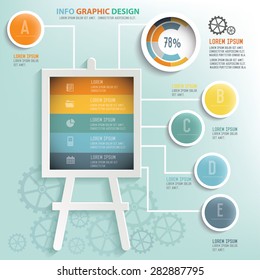 Presentation info graphic design, Business concept design. Clean vector.