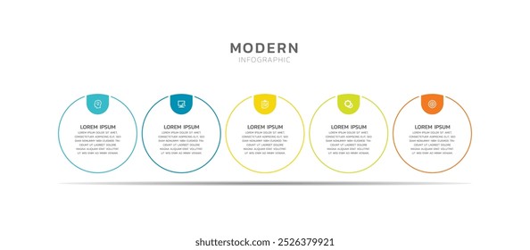 Fondo de Plantilla de negocios de infografía de presentación