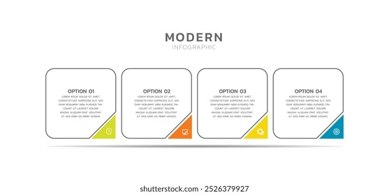 Fondo de Plantilla de negocios de infografía de presentación