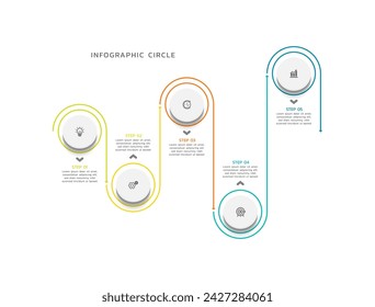 Presentation infographic business template colorful design