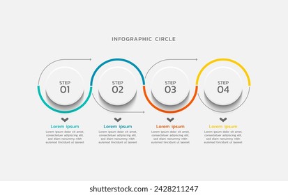 Presentación infografía plantilla de negocio colorido diseño