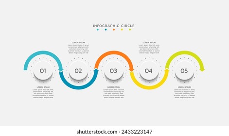 Presentation infographic design template with options
