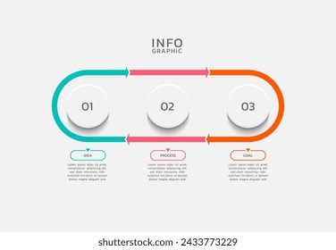 Presentation infographic design template with options