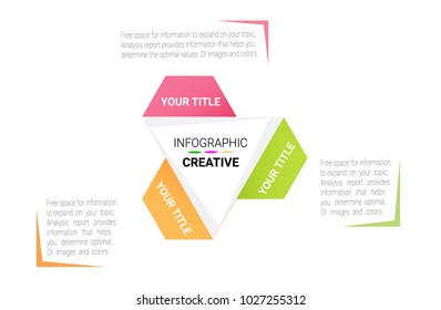 Presentation infographic template with 3 options, vector  can be used for workflow layout, steps or processes.