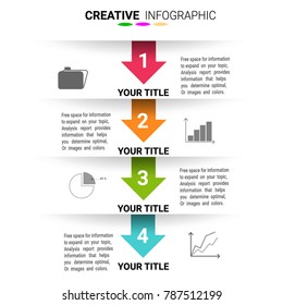 Presentation infographic template with 4 options, Timeline infographics design vector and marketing icons can be used for workflow layout.