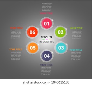 Presentation infographic template with 5 options, Timeline infographics design vector and marketing icons can be used for steps or processes.